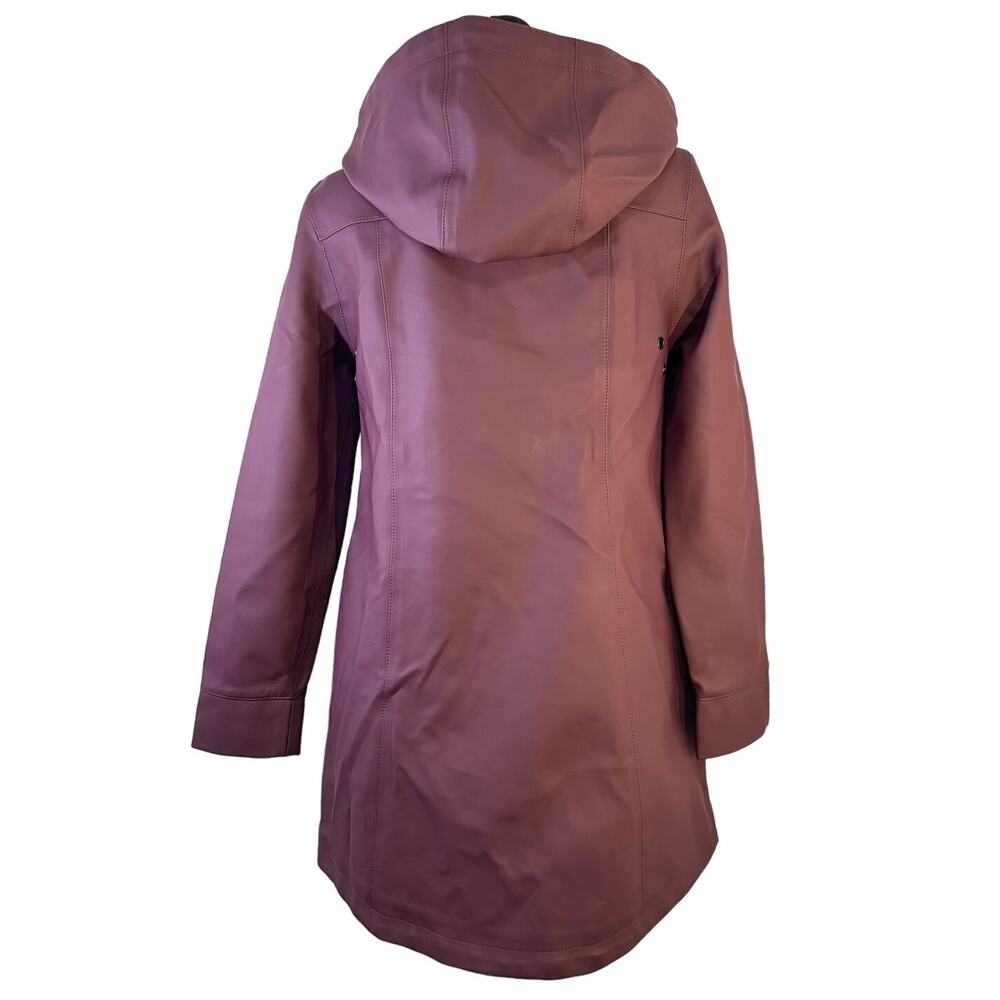 UGG Rylie Rain Jacket Trench - Women's Small - Rubberized - Burgundy - Picture 3 of 11